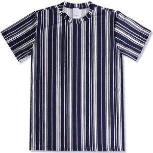 FXN Men's Premium Striped Short Sleeve Tee NavyWhite